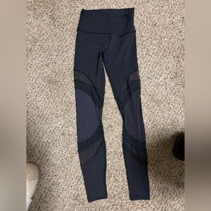 lululemon athletica Black Mesh Panel Leggings